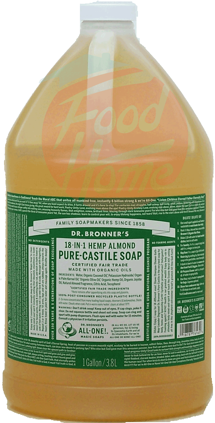 Dr. Bronner's Magic Family Soapmakers 18-in-1 hemp almond pure-castile liquid soap Full-Size Picture